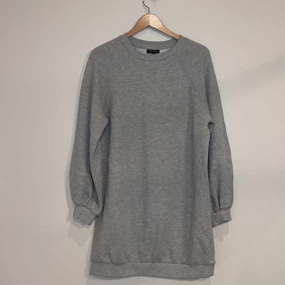 Topshop grey sweatshirt dress - Picture 2 of 7